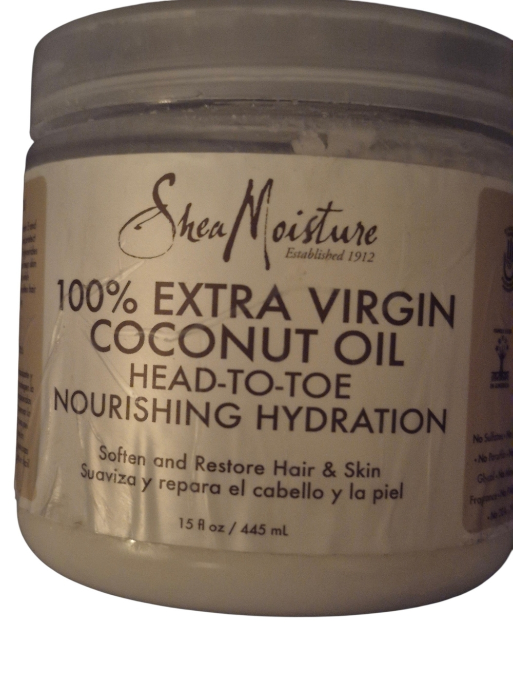 Shea Moisturize 100% Extra Virgin Coconut Oil Brand New Sealed 15 Oz Jar Non Gmo